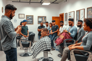 Curso de barbería que enseña técnicas de corte y emprendimiento en el sector de la barbería.