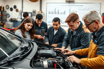 Curso de Mecánica Automotriz que enseña reparación de coches y gestión financiera.