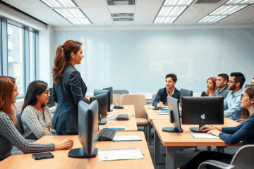 Imagen destacada del curso de recepcionista, donde se enseñan habilidades cruciales para la atención al cliente en el ámbito corporativo.