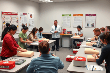 Curso de Primeros Auxilios con Certificado para cuidadores y educadores, que proporciona conocimientos esenciales para actuar en emergencias.