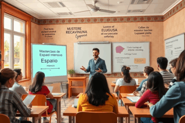 Una clase de masterclass intensivo de español con técnicas de monetización