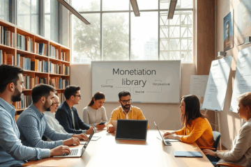 Imagen de una persona estudiando técnicas de gestión bibliotecaria en una biblioteca