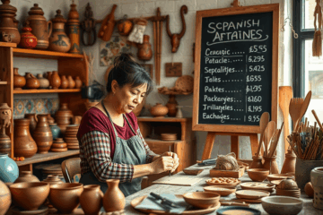 Un grupo de artesanos trabajando en diferentes proyectos durante el Curso Práctico de ArtesanArte