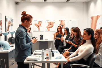 Mujer aprendiendo técnicas avanzadas de depilación en un curso especializado de DepilaFácil.