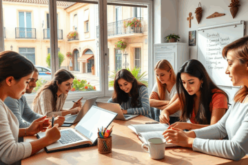 Estudiantes avanzando en su español con un curso especializado de LinguaViva