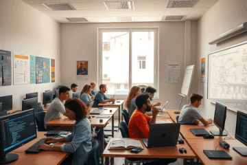 Imagen de un estudiante avanzando en informática básica con InfoStart Cursos