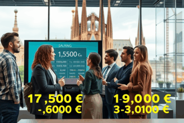 Una persona revisando informes salariales y oportunidades en logística y cadena de suministro después de un curso.